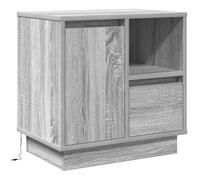 Vidaxl Gris Sonoma Bois D'ingénierie Compacte Table De Chevet Gris