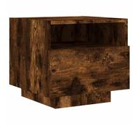 vidaXL Tables de chevet 836806 avec lumières LED, rangement, moderne noir, 2 pcs
