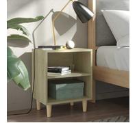 vidaXL Table de chevet avec pieds en bois Chêne Sonoma 40x30x50 cm