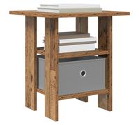 vidaXL Table de Chevet avec tiroir 2 pcs Bois Ancien 41 x 40 x 45 cm, Salon, Moderne, Durable, Mobilier Rectangulaire avec Un Grand Espace de Rangement, Design Élégant pour Les Maisons Contemporaines