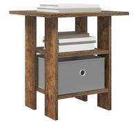 vidaXL Table de Chevet avec tiroir 2 pcs Chêne fumé 41 x 40 x 45 cm, Salon, Moderne, Durable, Mobilier Rectangulaire avec Un Grand Espace de Rangement, Design Élégant pour Les Maisons Contemporaines