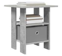 vidaXL Table de Chevet avec tiroir 2 pcs Gris béton 41 x 40 x 45 cm, Salon, Moderne, Durable, Mobilier Rectangulaire avec Un Grand Espace de Rangement, Design Élégant pour Les Maisons Contemporaines
