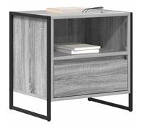 vidaXL Table de chevet avec tiroir 2 pcs Gris Sonoma 50 x 39,5 x 50 cm, Design de chambre, disposition rectangulaire, style industriel, matériaux durables pour espaces contemporains et réglages foncti