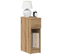 Vidaxl Table De Chevet Avec Tiroir Chêne Artisanal 20x36x60 Cm