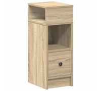 vidaXL Table de chevet 858618 - chêne sonoma, avec tiroir 25x31x66 cm