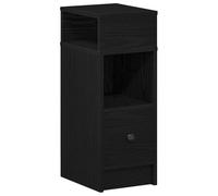 vidaXL Table de chevet avec tiroir 25x31x66 cm Noir