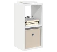 vidaXL Table de Chevet Blanc 25,5 x 22 x 49,5 cm Bois d'ingénierie, Salon, Rectangulaire, Design Moderne, Matériau Durable, Grand Espace de Rangement pour Tous Vos Essentiels et décor.