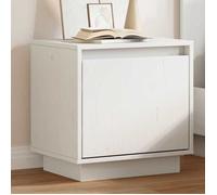 vidaXL Table de chevet Blanc 40x30x40 cm Bois de pin solide