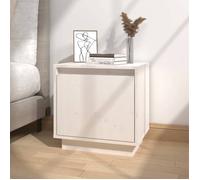 vidaXL Table de chevet Blanc 40x30x40 cm Bois de pin solide