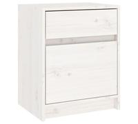 vidaXL Table de chevet Blanc 40x31x50 cm Bois de pin massif