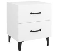 Vidaxl Table De Chevet Blanc 40x35x47,5 Cm Multicolore