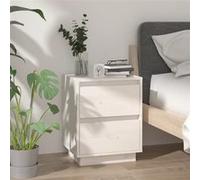1/2x Table de Chevet 40x35x50 cm Bois de Pin Solide Chambre Multicolore vidaXL
