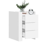 vidaXL Table de chevet blanc 45x50x65 cm bois d'ingénierie