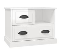 Vidaxl Table De Chevet Blanc Brillant 60x39x45 Cm Blanc