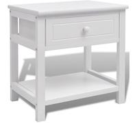 Table De Chevet Bois Blanc Blanc