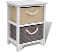 vidaXL Table de chevet Bois Bois G