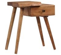 vidaXL Table de Chevet Bois d'Acacia Massif Table De Nuit Meuble Rangement