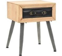 Table De Chevet Bois De Sapin Massif 43 X 38 X 50 Cm Marron