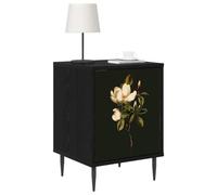 vidaXL Table de Chevet Bremen 2 pc Chêne Noir 36 x 33 x 51 cm, Mobilier de Chambre Moderne, Table de Nuit rectangulaire avec Rangement, Organisateur Pratique pour Vos Essentiels