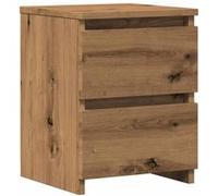 vidaXL Table de chevet chêne artisanal 30x30x40 cm bois d'ingénierie, armoire de chevet, armoire latérale, table de nuit, 855848 Marron G
