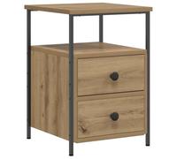 vidaXL Table de Chevet chêne Artisanal 34x35,5x50 cm Bois d'ingénierie, Meuble de Chevet, Table d'appoint, Armoire de lit, Armoire de Chevet