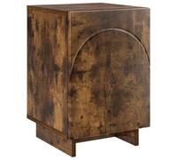 vidaXL Table de Chevet Chêne fumé 33,5 x 34,5 x 50 cm