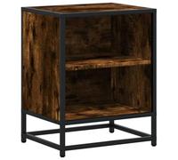 vidaXL Table de chevet chêne fumé 40x31x50 cm Bois d'ingénierie & métal