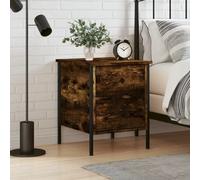 vidaXL Table de chevet chêne fumé 40x42x50 cm bois d'ingénierie Marron