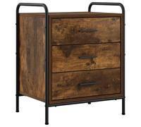 vidaXL Table de Chevet Chêne fumé 48 x 36,5 x 60 cm Bois d'ingénierie