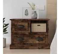 vidaXL Table de chevet chêne fumé 60x39x45 cm816365 chêne G