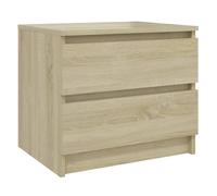Vidaxl Table De Chevet Chêne Sonoma 50x39x43,5 Cm Aggloméré Multicolore