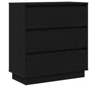 Table De Chevet Vidaxl Avec Led Chêne Noir 71x34,5x75 Cm Bois D'ingénierie Noir