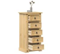Vidaxl Table De Chevet Corona 53x39x103 Cm Bois De Pin Massif Marron