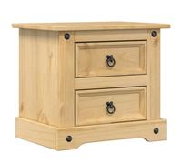 vidaXL Table de Chevet Corona 53x39x50 cm Bois de pin Massif, Meuble de Chevet, Table d'appoint, Armoire de lit, Armoire de Chevet, Table de Nuit