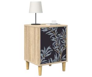 vidaXL Table de Chevet DOKKUM 2 pc Chêne Sonoma 36 x 33 x 50 cm, Mobilier de Chambre Moderne, Table de Nuit rectangulaire avec Rangement, Cabinet Compact en chêne Sonoma