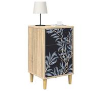 vidaXL Table de Chevet DOKKUM 2 pc Chêne Sonoma 36 x 33 x 60 cm, Chambre Moderne, Design rectangulaire avec Beaucoup de Rangement, Table de Nuit Pratique, Meuble de Chevet Compact