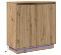 Buffet avec des lumières à LED avec étagère Bois d'ingénierie Armoire vidaXL vid