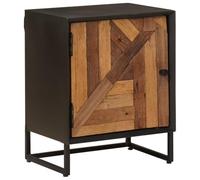 vidaXL Armoire de nuit faite à la main naturelle 40 x 30 x 50 cm, table de chevet fabriquée à la main, meuble rectangulaire pour chambre à coucher, rangement unique et écologique