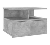 vidaXL Table de Chevet Flottante, Armoire de Lit Murale, Table de Nuit, Meuble de Chambre à Coucher Maison Intérieur, Moderne, Gris Béton Bois d’Ingénierie
