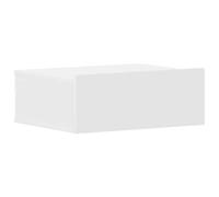 vidaXL Table de Chevet Flottante, Armoire de Lit Murale, Table de Nuit, Meuble de Chambre à Coucher Maison Intérieur, Blanc Bois d’Ingénierie