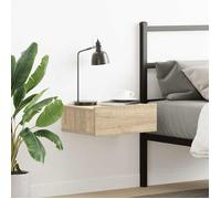 vidaXL Table de Chevet Flottante, Armoire de Lit Murale, Table de Nuit, Meuble de Chambre à Coucher Maison Intérieur, Chêne 800312