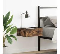 vidaXL Table de chevet flottante Chêne fumé 40x30x15 cm815282