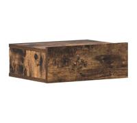 vidaXL Table de Chevet Flottante Murale Table de Nuit Armoire de Chevet Armoire de Lit Meuble de Chambre Intérieur Chêne Fumé 40x30x15 cm