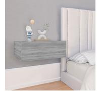 vidaXL Table de chevet flottante Sonoma gris 40x30x15 cm