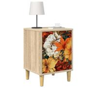 vidaXL Table de Chevet GENNEP Chêne Sonoma 36 x 33 x 50 cm, Mobilier de Chambre Moderne, Table de Nuit rectangulaire avec Rangement, Cabinet Compact en chêne Sonoma