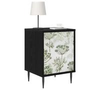 vidaXL Table de Chevet Gotha 2 pc Chêne Noir 36 x 33 x 51 cm, Mobilier de Chambre Moderne, Table de Nuit rectangulaire avec Rangement, Organisateur Pratique pour Vos Essentiels