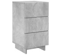 vidaXL Table de Chevet Gris béton 33,5 x 34,5 x 60 cm