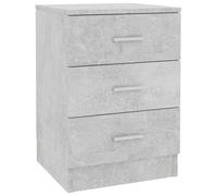 vidaXL Table de chevet moderne en bois d'ingénierie gris béton