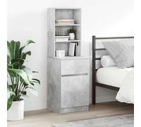 VidaXL Table de chevet gris béton 39x35x125 cm bois d'ingénierie