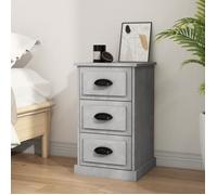 vidaXL Table de chevet gris béton 39x39x67 cm bois d'ingénierie 816164